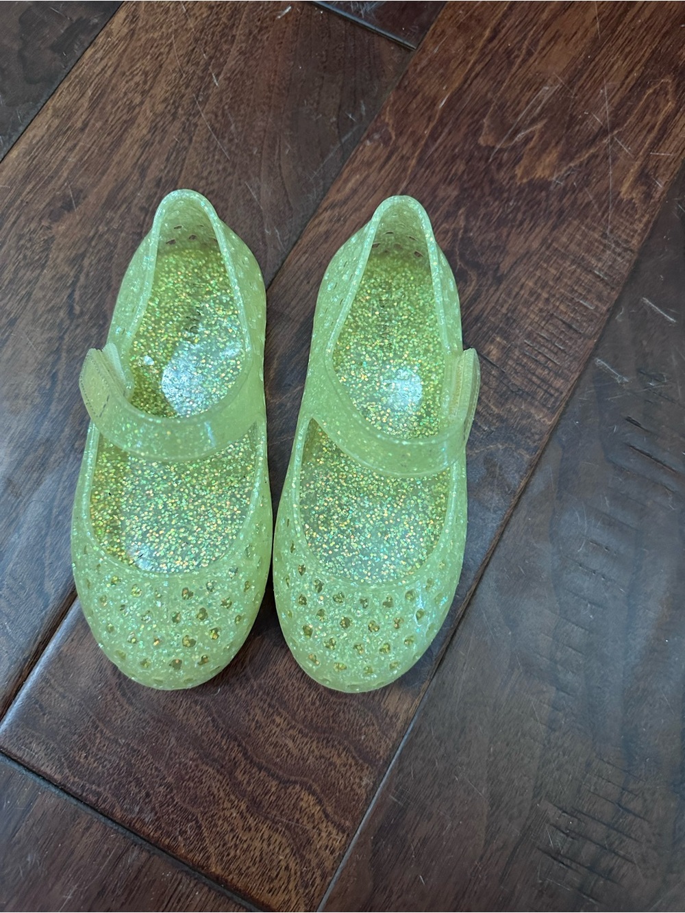 Kids Glitter Jelly Mary Jane Shoes - Yellow